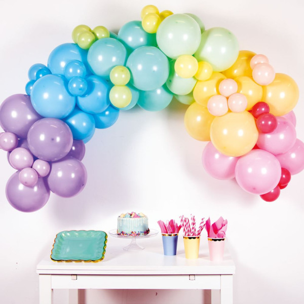 Ghirlanda di palloncini color pastello 78 pezzi