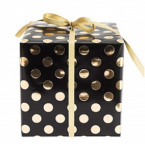 Papel de regalo FSC Lovely Dots negro