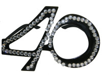 Partybrille Diamond 40 schwarz