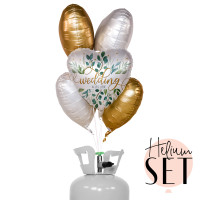 Vorschau: Wedding Ballonbouquet-Set mit Heliumbehälter