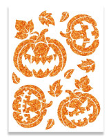 Preview: Window sticker Glittering pumpkin