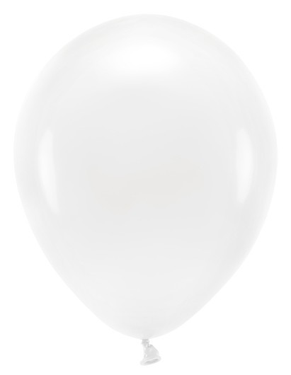 10 Eco pastel balloner hvid 26cm