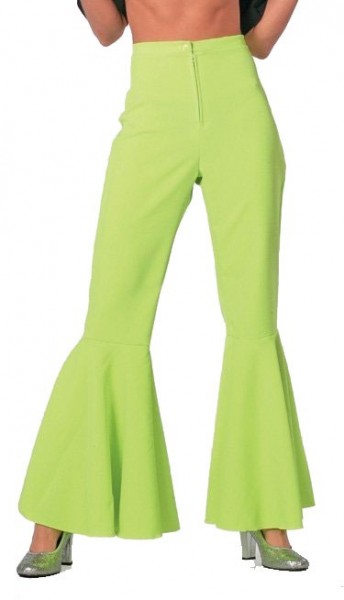 Zielone eleganckie spodnie rozszerzane