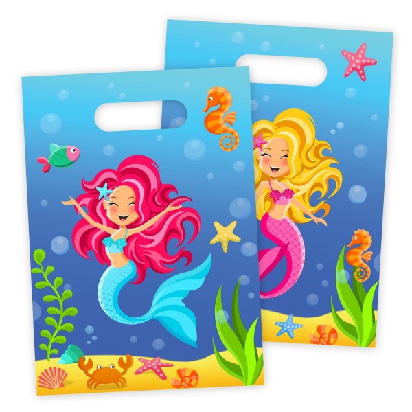 8 party bags cute mermaid