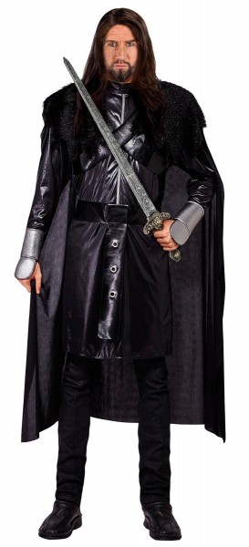 Mørk ridder mænds kostume i sort