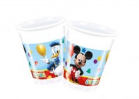 8 vasos de plástico Mickeys Clubhouse 200ml