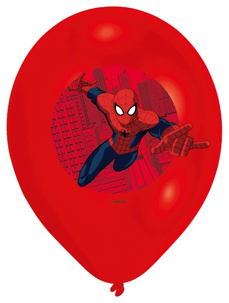6 Spiderman In Action Luftballons 27,5cm 4