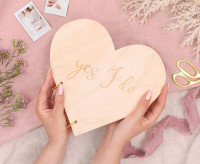 Preview: Wooden guest book Yes - I do