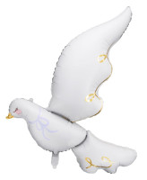 Preview: Foil balloon dove of peace 1m