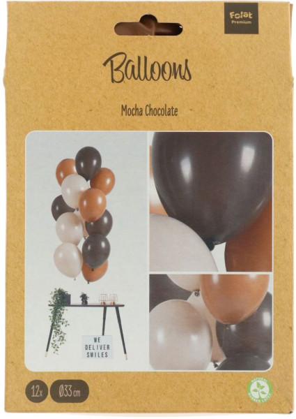 12 Caramel Chocolate Ballonmix 33cm 3