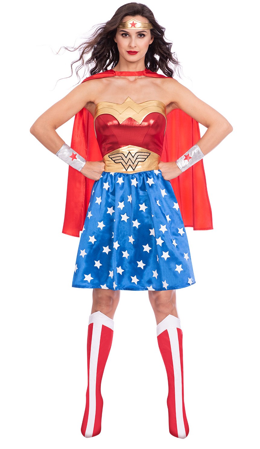 Disfraz Superheroína Wonder Girl Mujer【Tallas Adulto S a L】[Talla M]  Disfraces  Mujer Superhéroes Carnaval Halloween Regalos Chicas Cosplay Cómics :  .es: Juguetes y juegos
