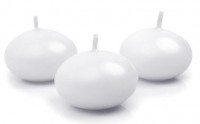 50 floating candles Siena white 4cm