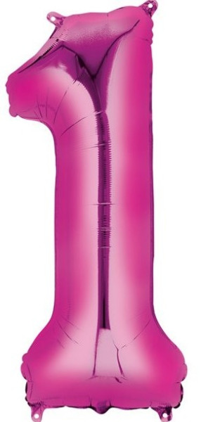 Pink nummer 1 folieballon 41cm