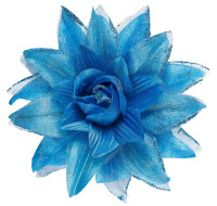 Blue Florence floral hair clip