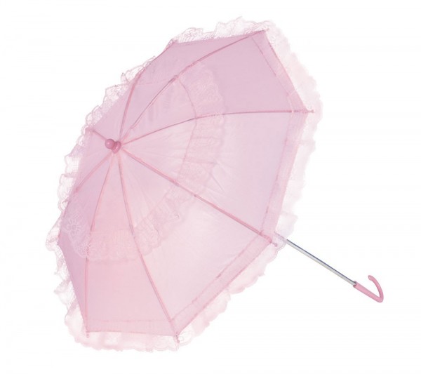 Edler Rosa Spitzen Schirm