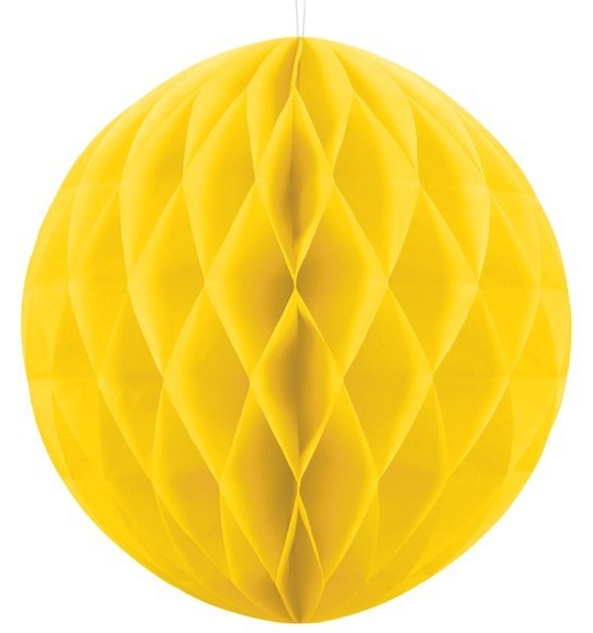 Kula o strukturze plastra miodu Lumina żółta 40 cm