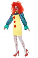 Voorvertoning: Killer Clown Celine kostuum voor dames