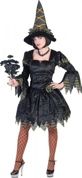 Disfraz de bruja del bosque de Verelda negra
