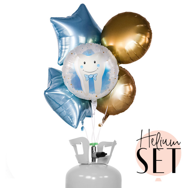 Mr. Tooth Ballonbouquet-Set mit Heliumbehälter