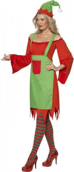 Sweet Christmas elf dames kostuum 2