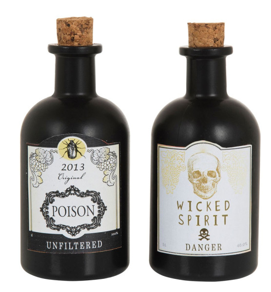 Black pirate poison bottle