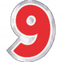 48 ballonklistermærker nummer 9