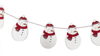 Preview: Santas Cottage Snowman Garland 2m