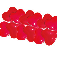 10 heart balloons Harmony red 20cm