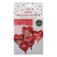 Oversigt: 5 hviskende kærlighed folie balloner 45cm