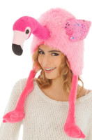 Fluffy flamingo hat