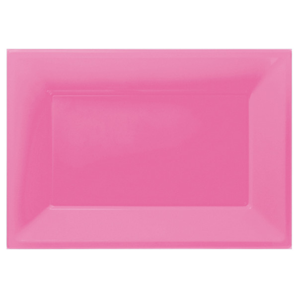 3 piatti rosa rettangolari 33 x 23 cm