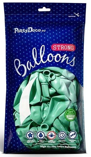 10 Partystar metallic Ballons mint 30cm