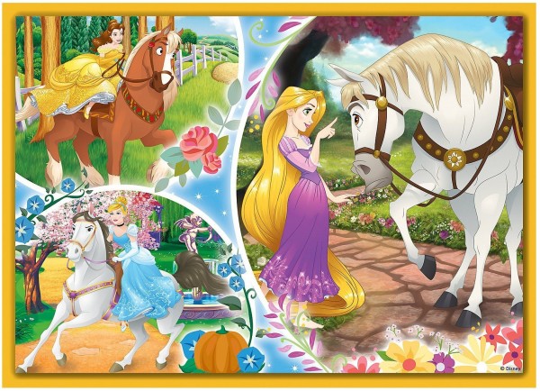 Puzzle 4 en 1 Princesas Disney 3