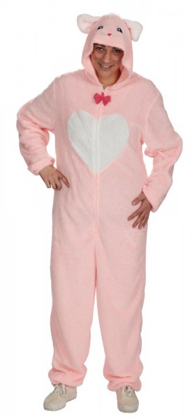 Pink cat jumpsuit for women