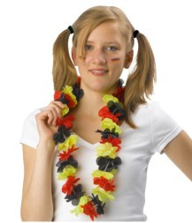 Fan Hawaii chain in gold, black and red