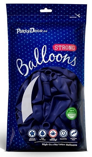 10 party star balloons dark blue 27cm 2