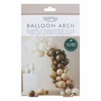 Preview: Balloon Garland Brown and Nude 70 pieces