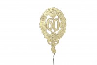 Preview: Golden anniversary number 60 embossed 28cm