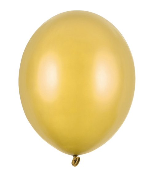 10 metalliska ballonger guld 30cm