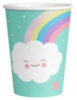 8 Sweet Clouds World paper cups 250ml
