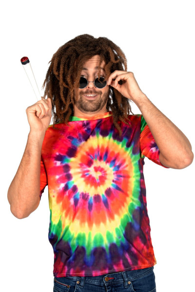 Psycho Tie Dye Hippie-skjorta för män