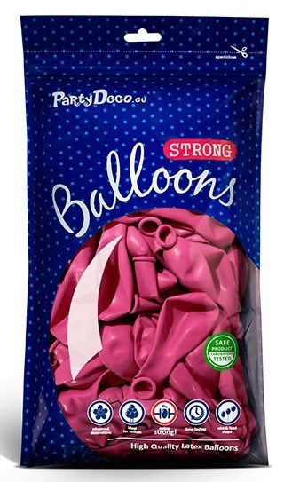 50 party star balloons pink 30cm 2