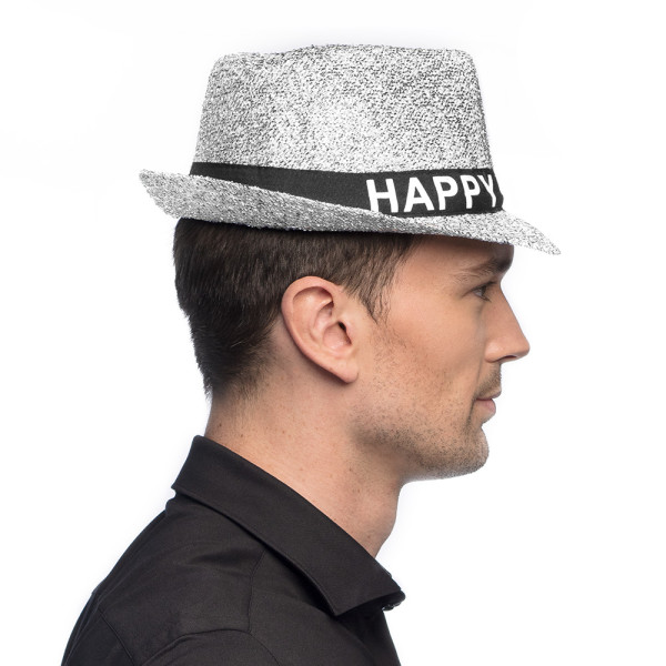 Szczęśliwego Nowego Roku brokatowa czapka imprezowa 2