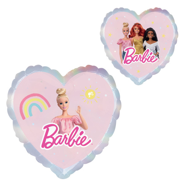 Barbie hart folieballon 46cm