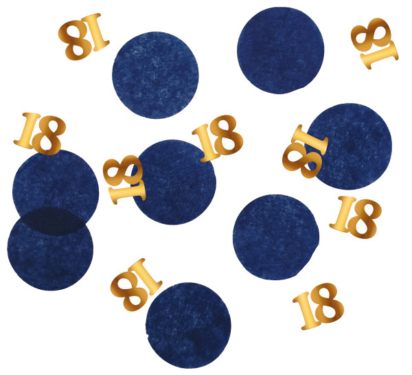 Confettis bleu 18e anniversaire