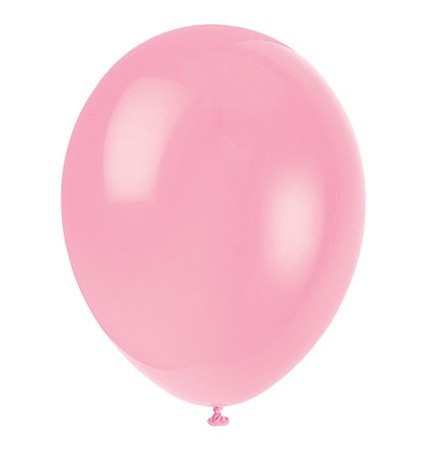 Zestaw 10 lateksowych różowych balonów 30 cm