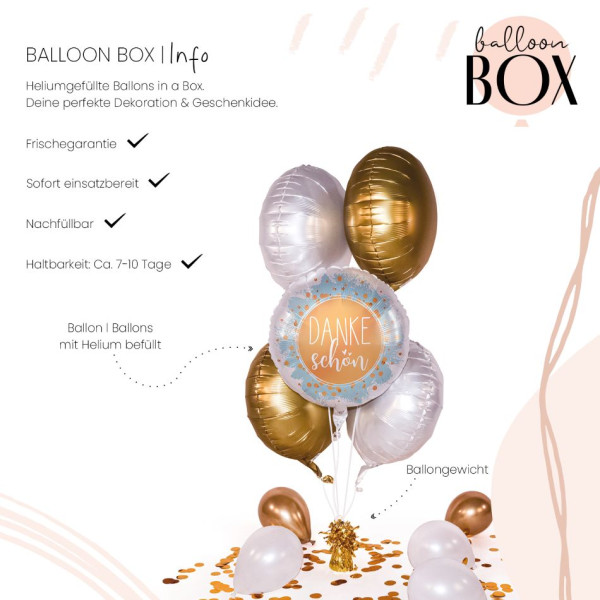 Heliumballon in der Box Dankeschön 4