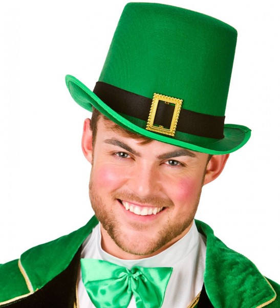 Green St Patricks Day top hat
