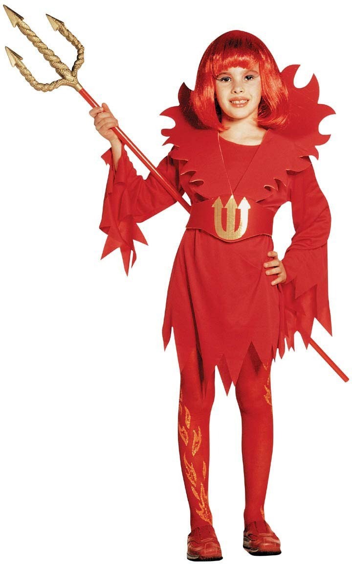 Halloween costume devil red for children.