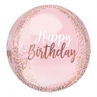 Birthday Blush Orbz Ballon 40cm